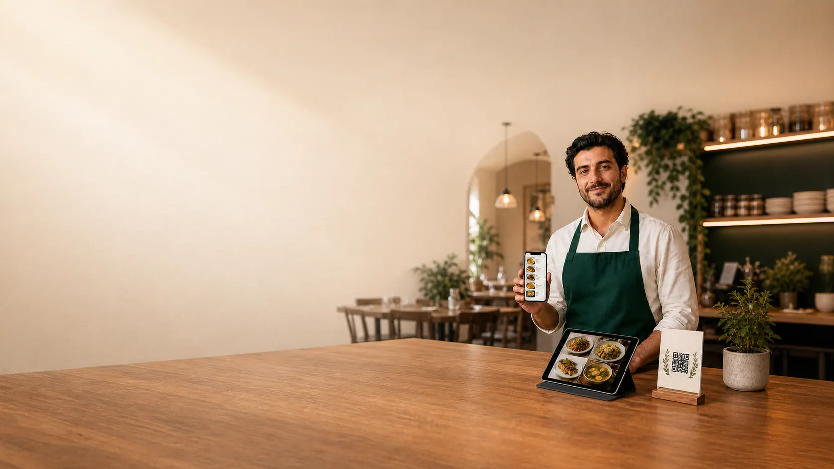Restoran işletmecisi, dijital menüsünü ve QR kodunu müşterileriyle buluşturuyor